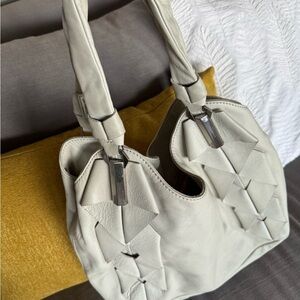 Elegant lite stone leather shoulder Handbag